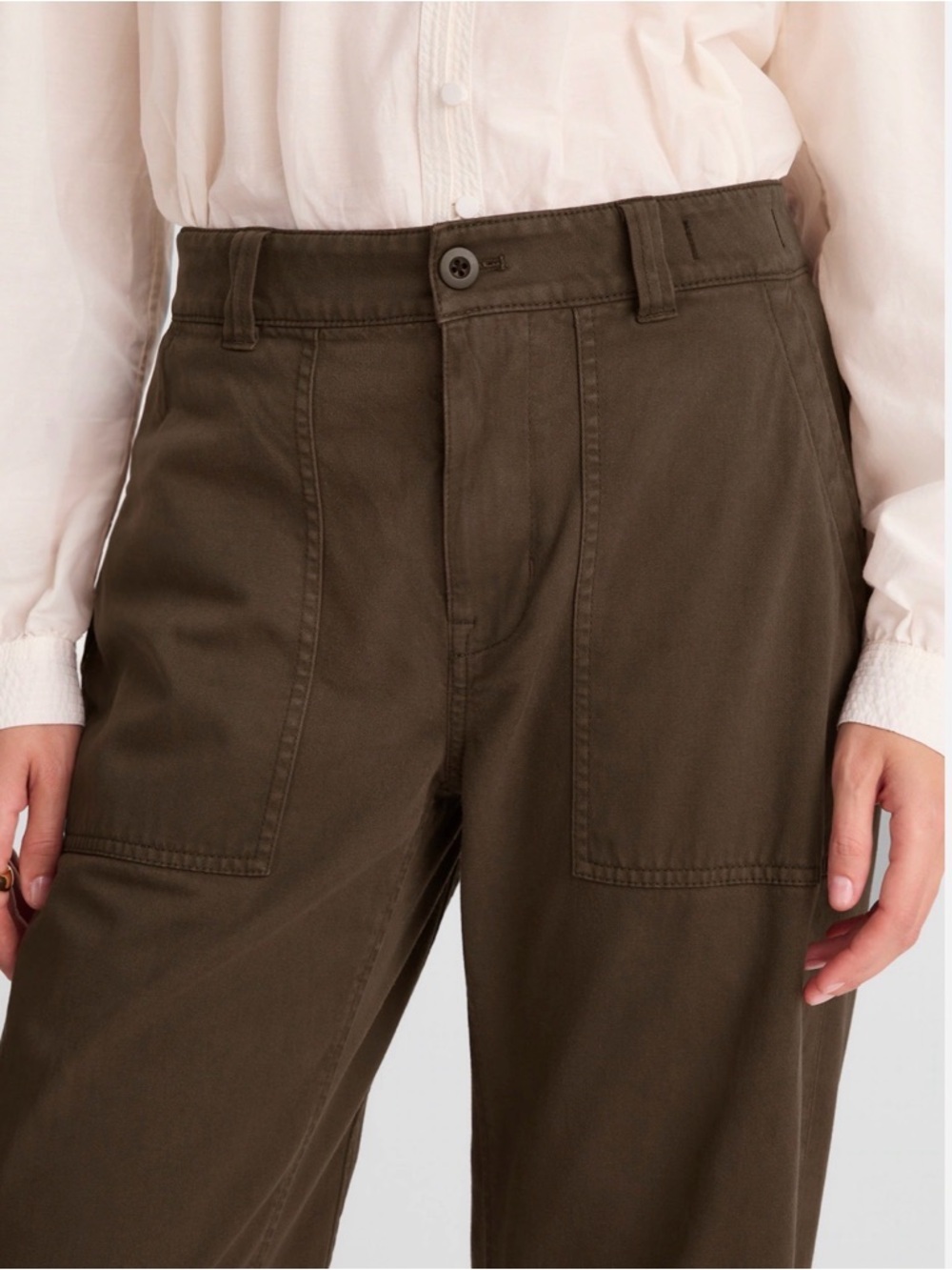 Madewell Darted Barrel-Leg Pants - Picture 6 of 7